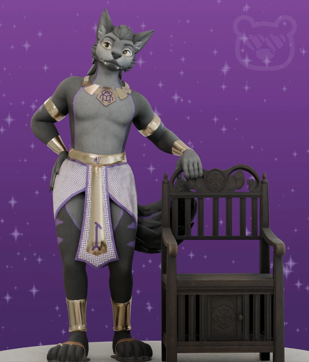 An egyptian royalty themed outfit